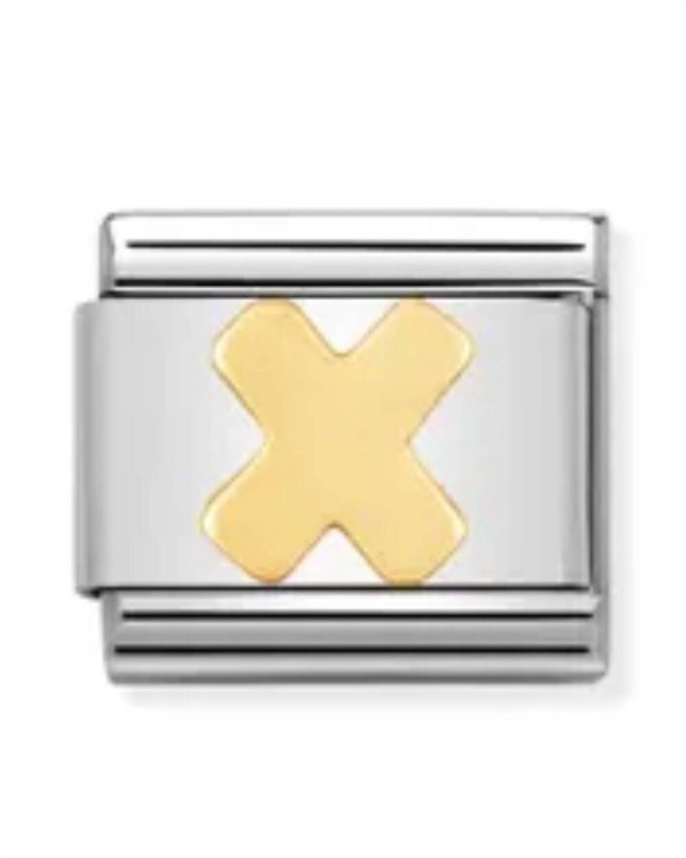 NEW NOMINATION composable classic letter links in x gold